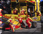 Kevin Harvick makes his first pit stop